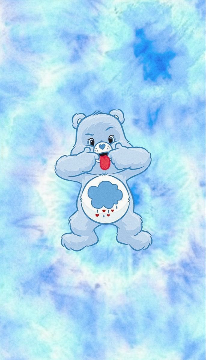aesthetic blue tie dye care bears. Bear wallpaper, Wallpaper iphone cute, Cute wallpaper
