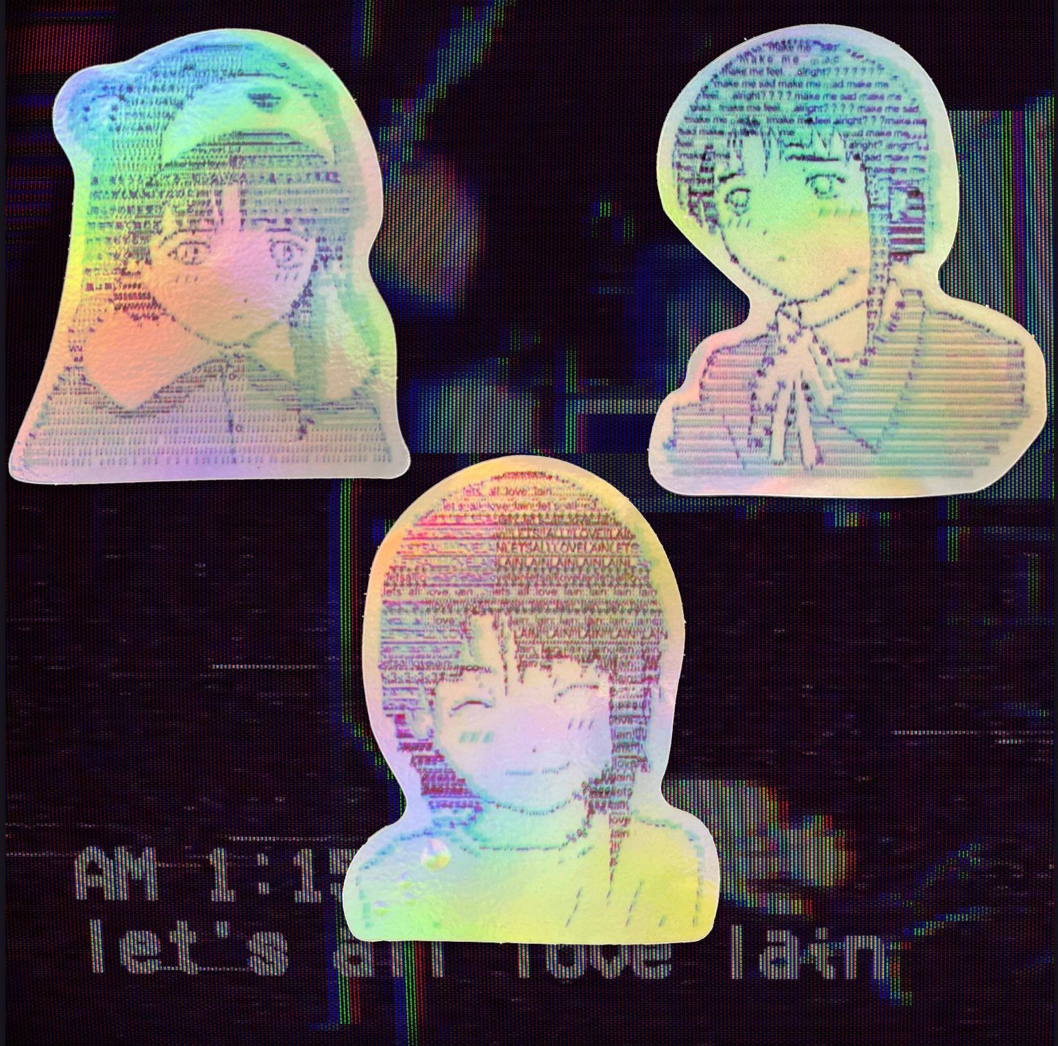 Holographic Serial Experiments Lain Stickers