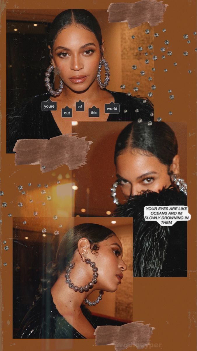 A collage of Beyoncé's face with the words 