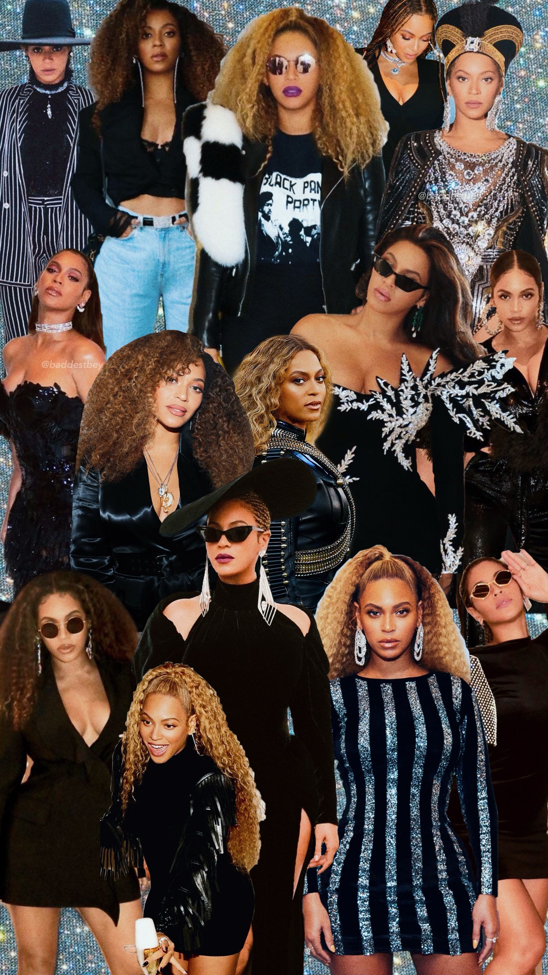 Beyoncé collage.. Beyoncé collage wallpaper. Beyonce outfits, Queen bee beyonce, Beyonce