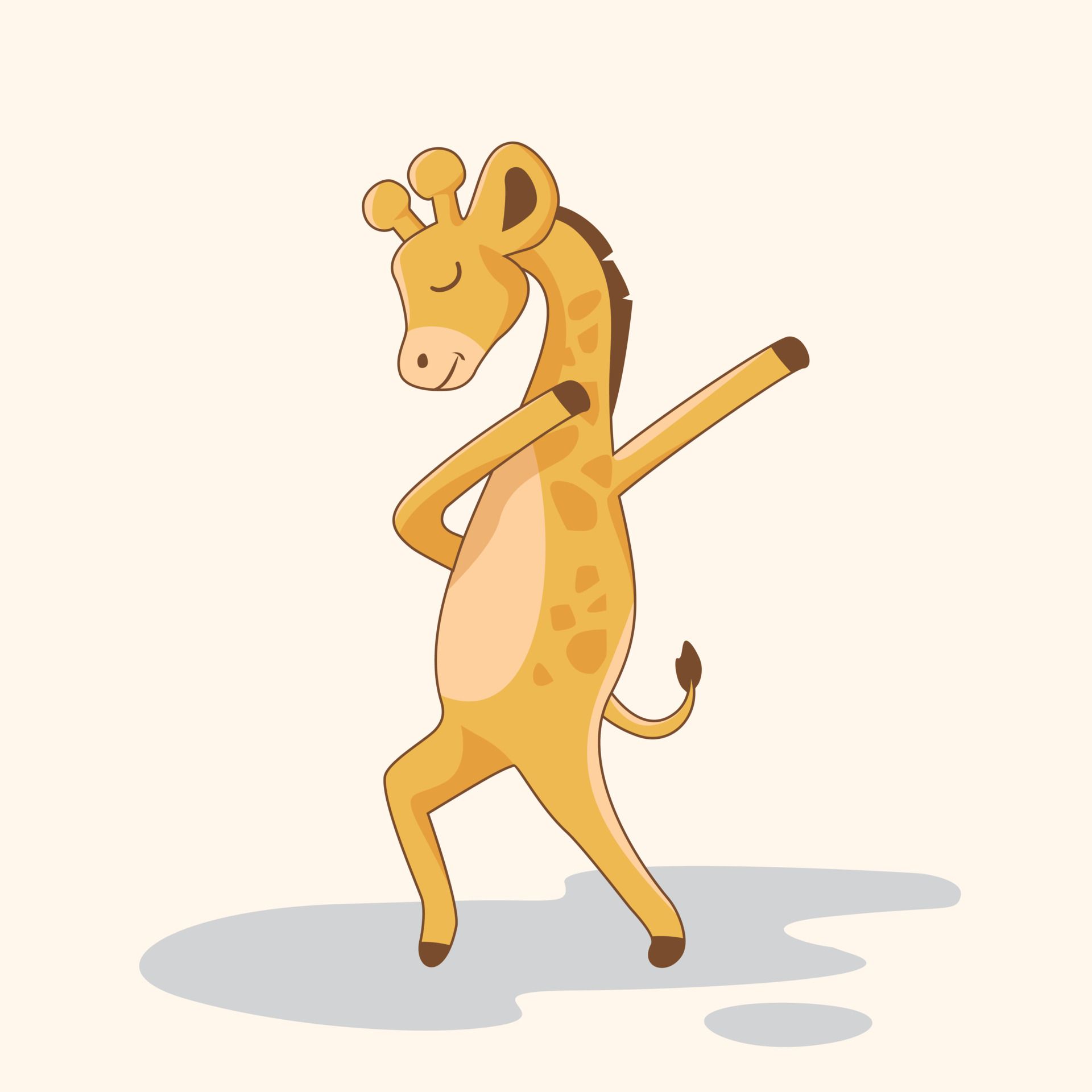 Dabbing Giraffe Cute Dab Dance