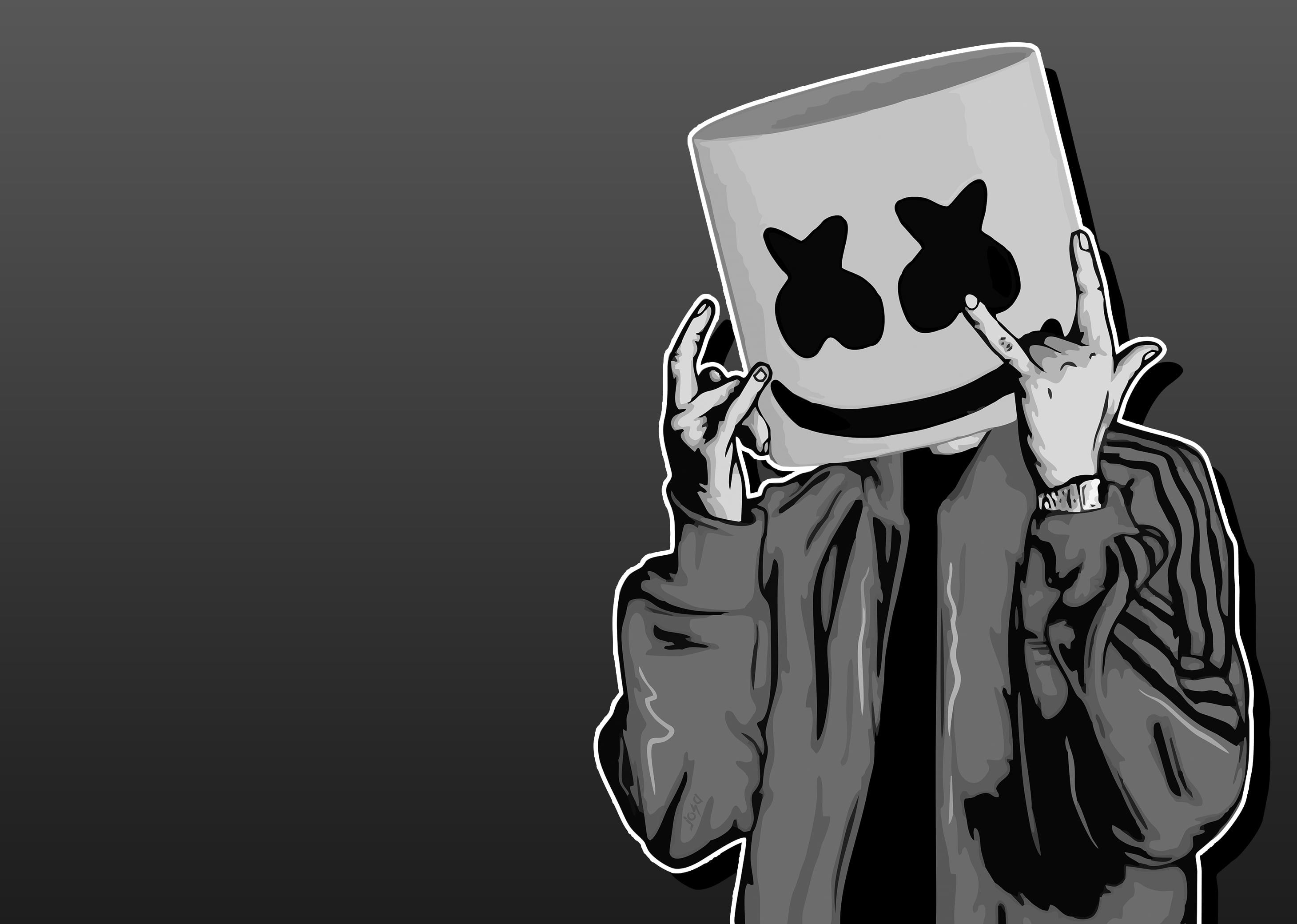 dubstep #monxx Marshmello #music K #wallpaper #hdwallpaper #desktop. Cartoon wallpaper hd, Anime wolf drawing, Drawings