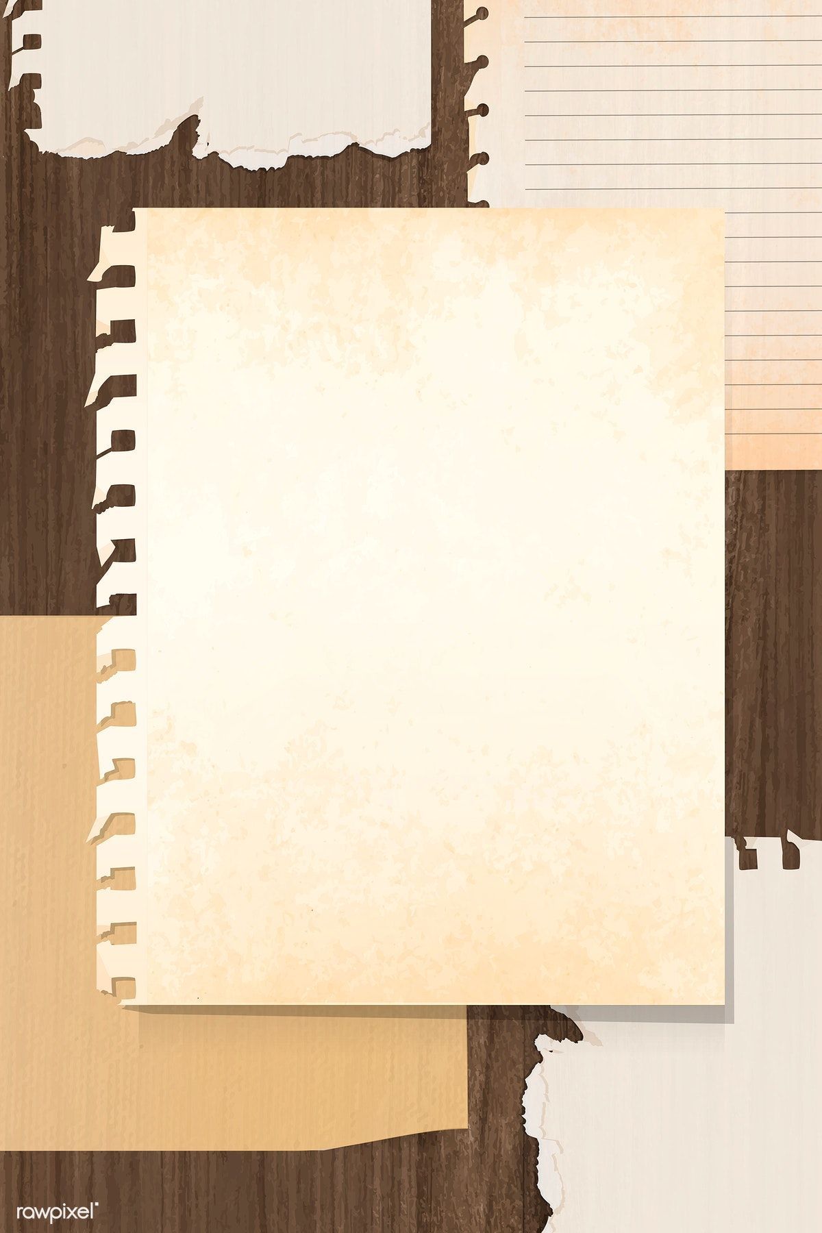 Vintage brown note paper vector. premium image / Kappy Kappy #vector #vectoart #d. Vintage paper background, Note paper, Paper background design