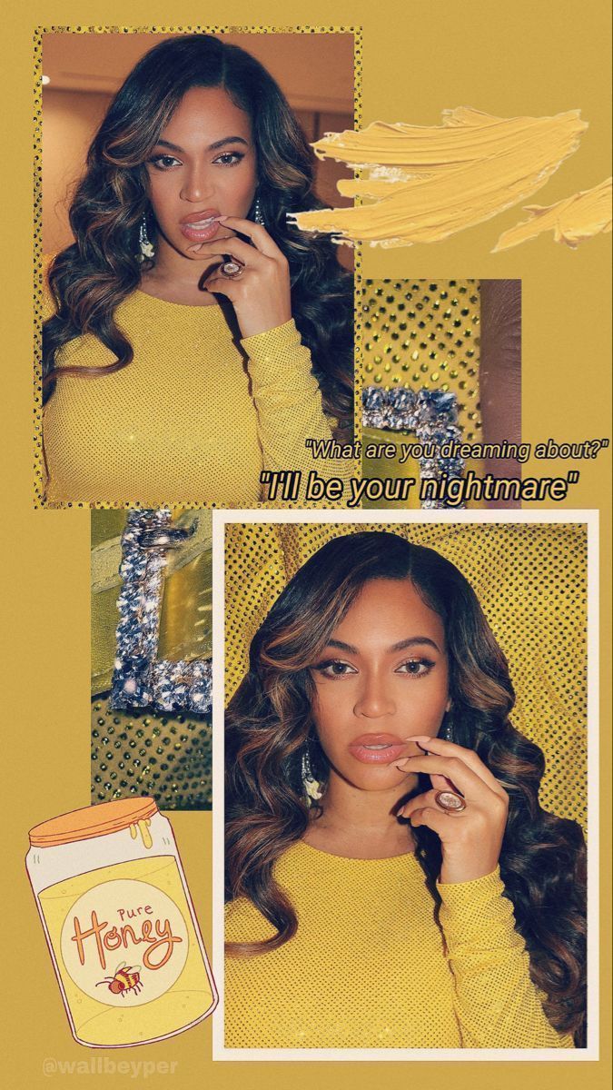 A collage of pictures with the words honey bee - Beyonce