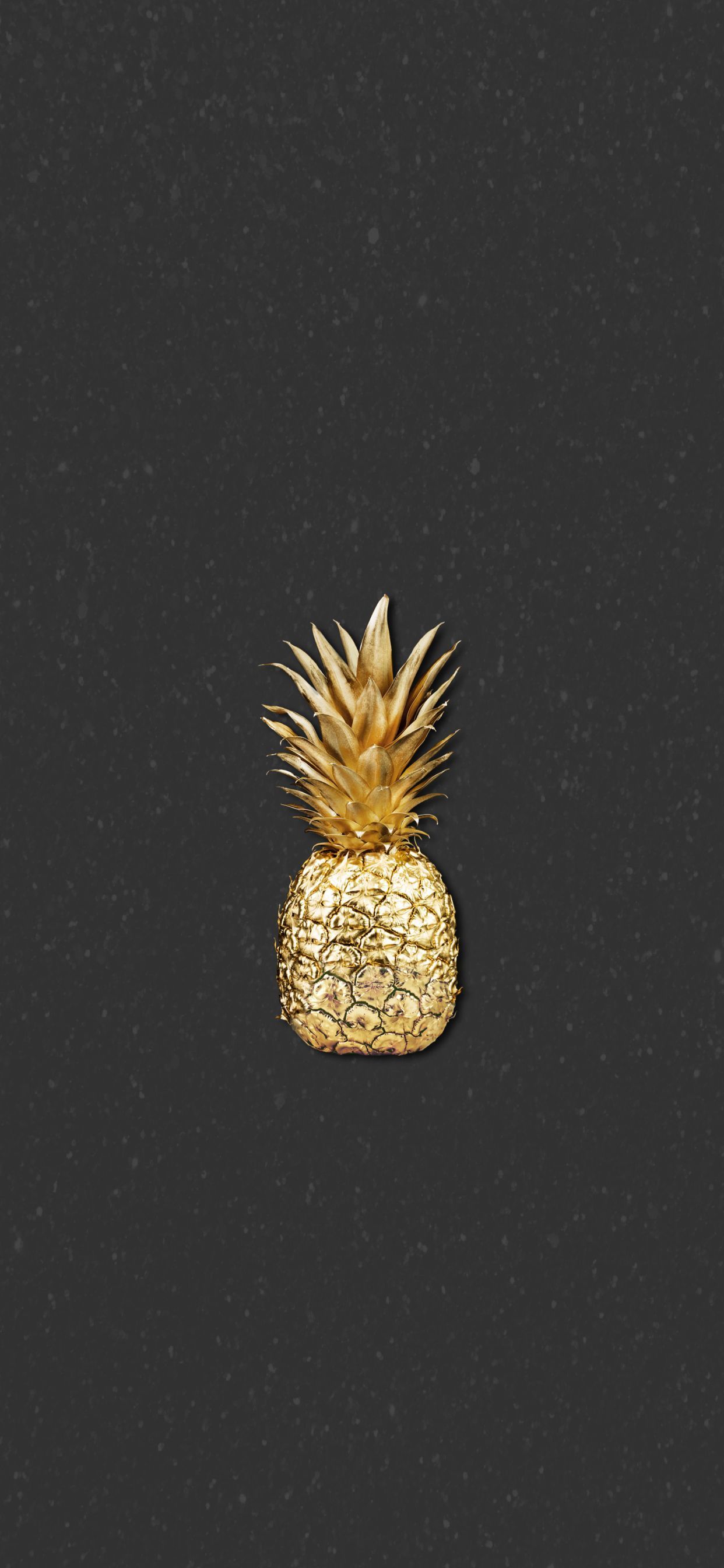 A gold pineapple on a black background - Gold