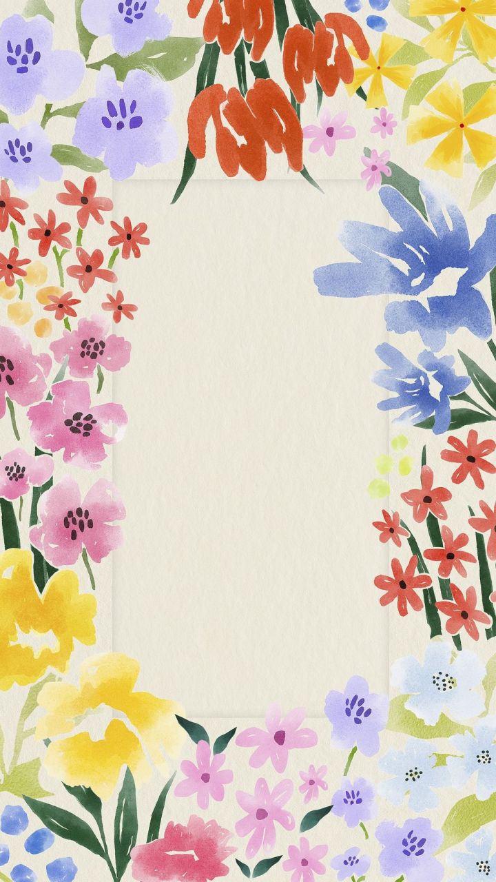Free: Aesthetic iPhone flower wallpaper, watercolor