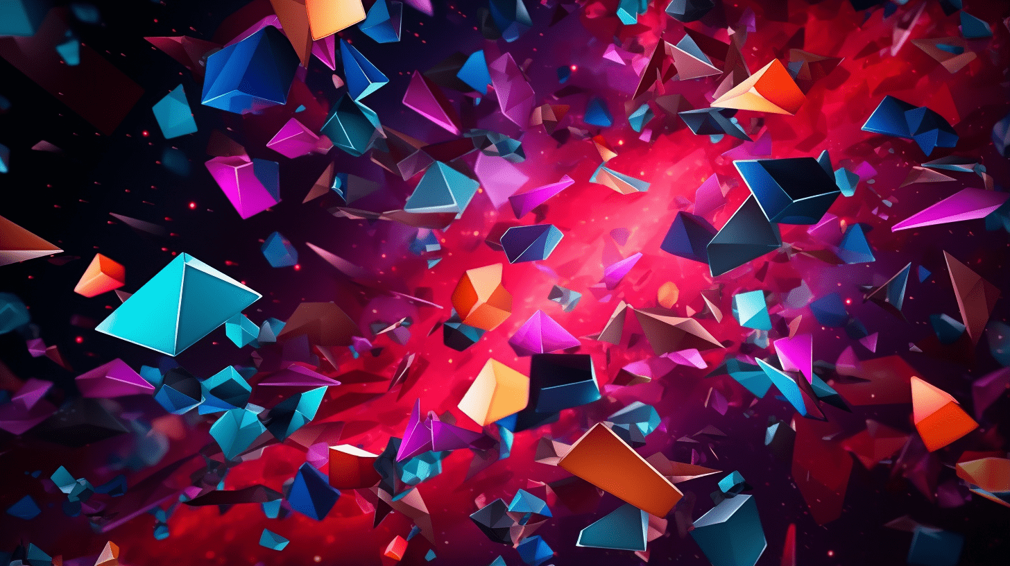 Scattered Geometry HD Contemporary Art Art Wallpaper Aesthetic 4k HD Creative Image