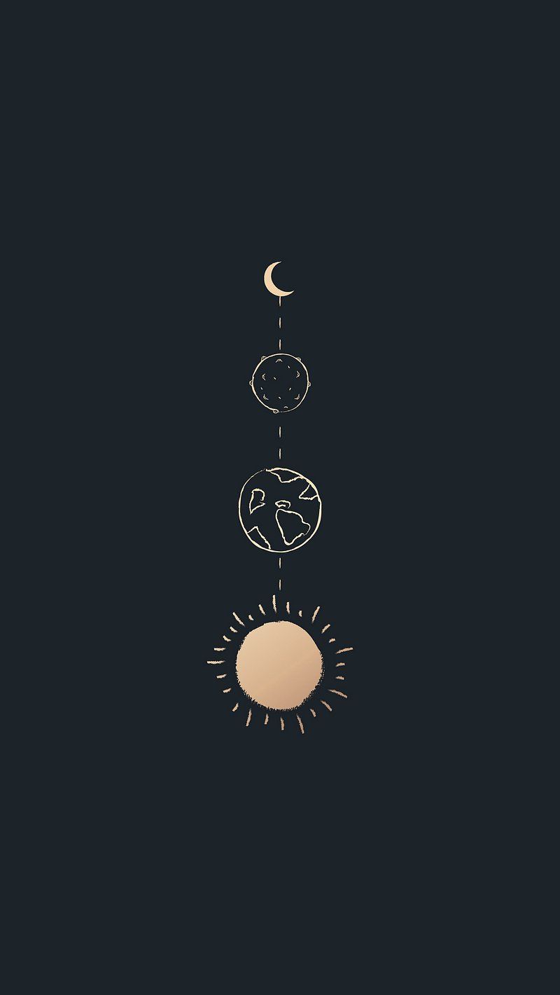 Minimalist, phone, Android, sun, design, vector