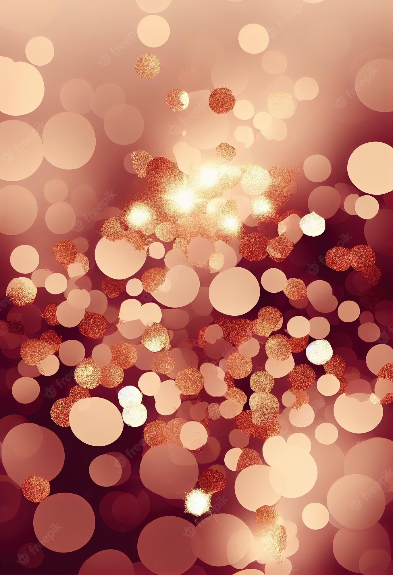 A pink and gold bokeh background - Glitter, gold