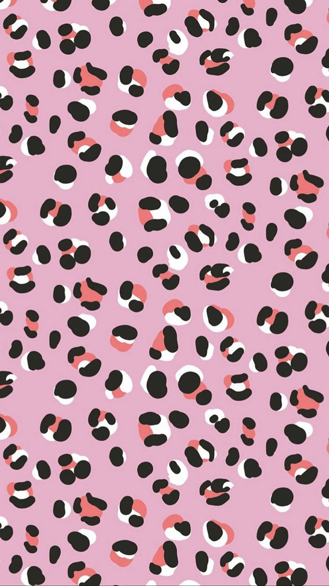 IPhone wallpaper with abstract leopard pattern on pink background - VSCO