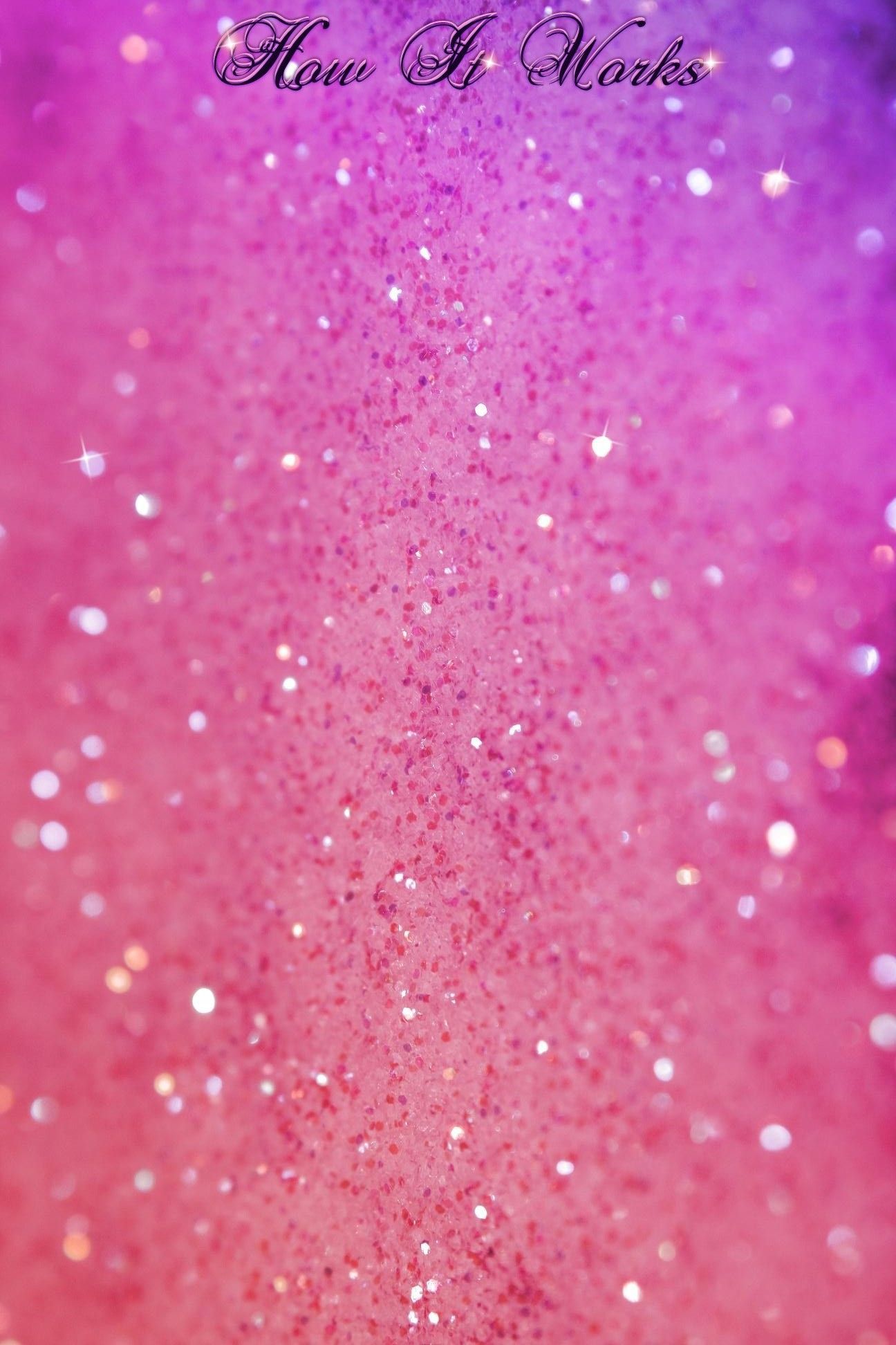 A pink and purple glitter background with the words how to write - Glitter