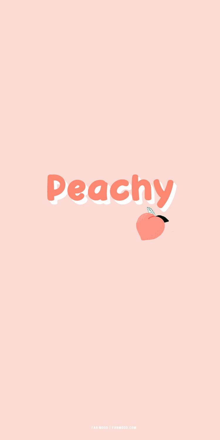 A pink background with the word peachy - Vogue