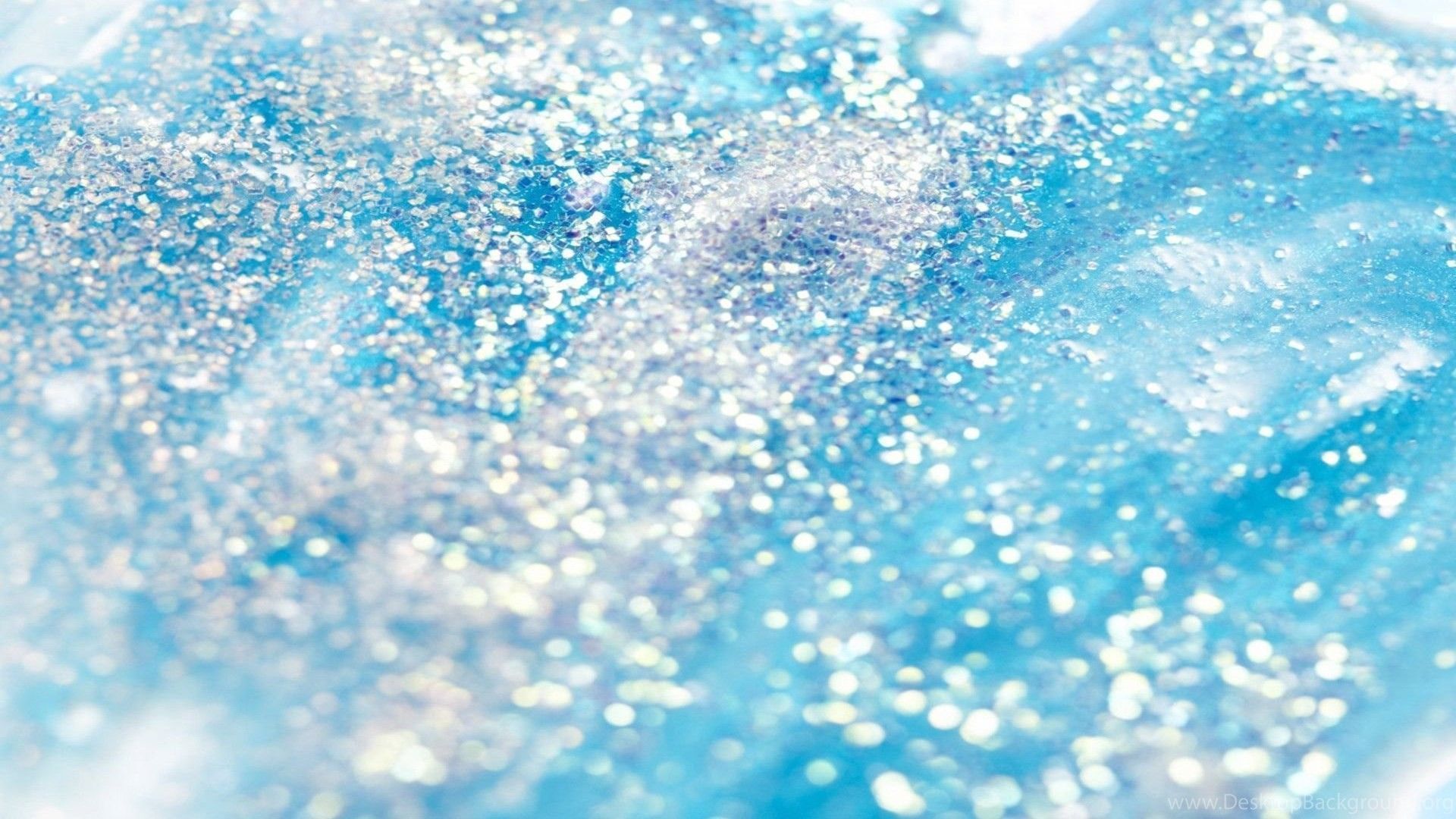 Blue and silver glitter on a white background - Glitter