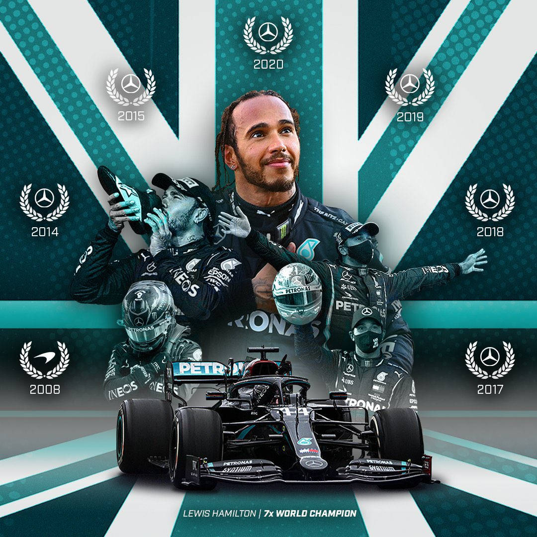 Download Lewis Hamilton celebrates his World Championship victory Wallpaper