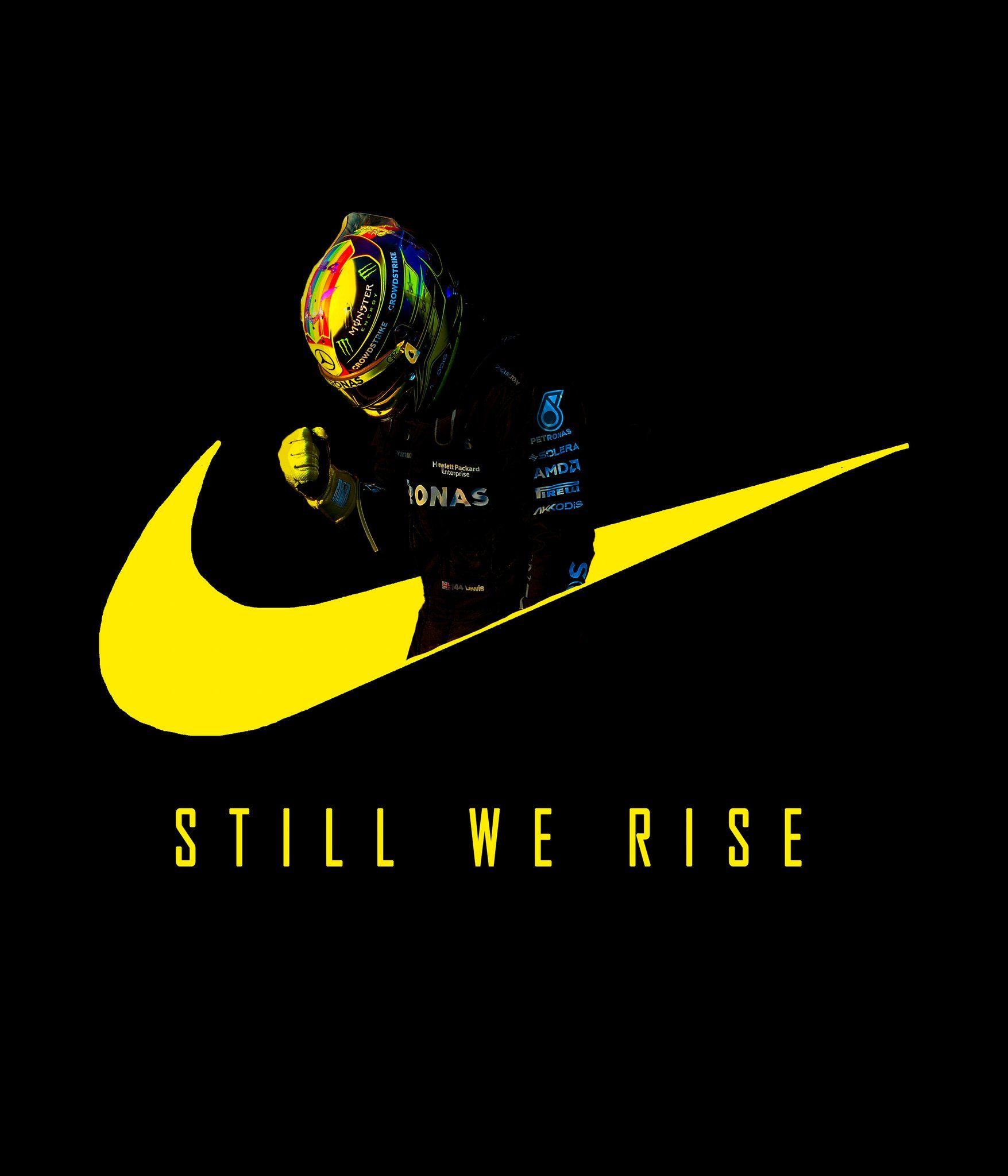 I care to disagree. Its cuz he doesn't have iconic wins with it i guess. The yellow gloves n helmet SLAPS Created this hoodie design as a part of