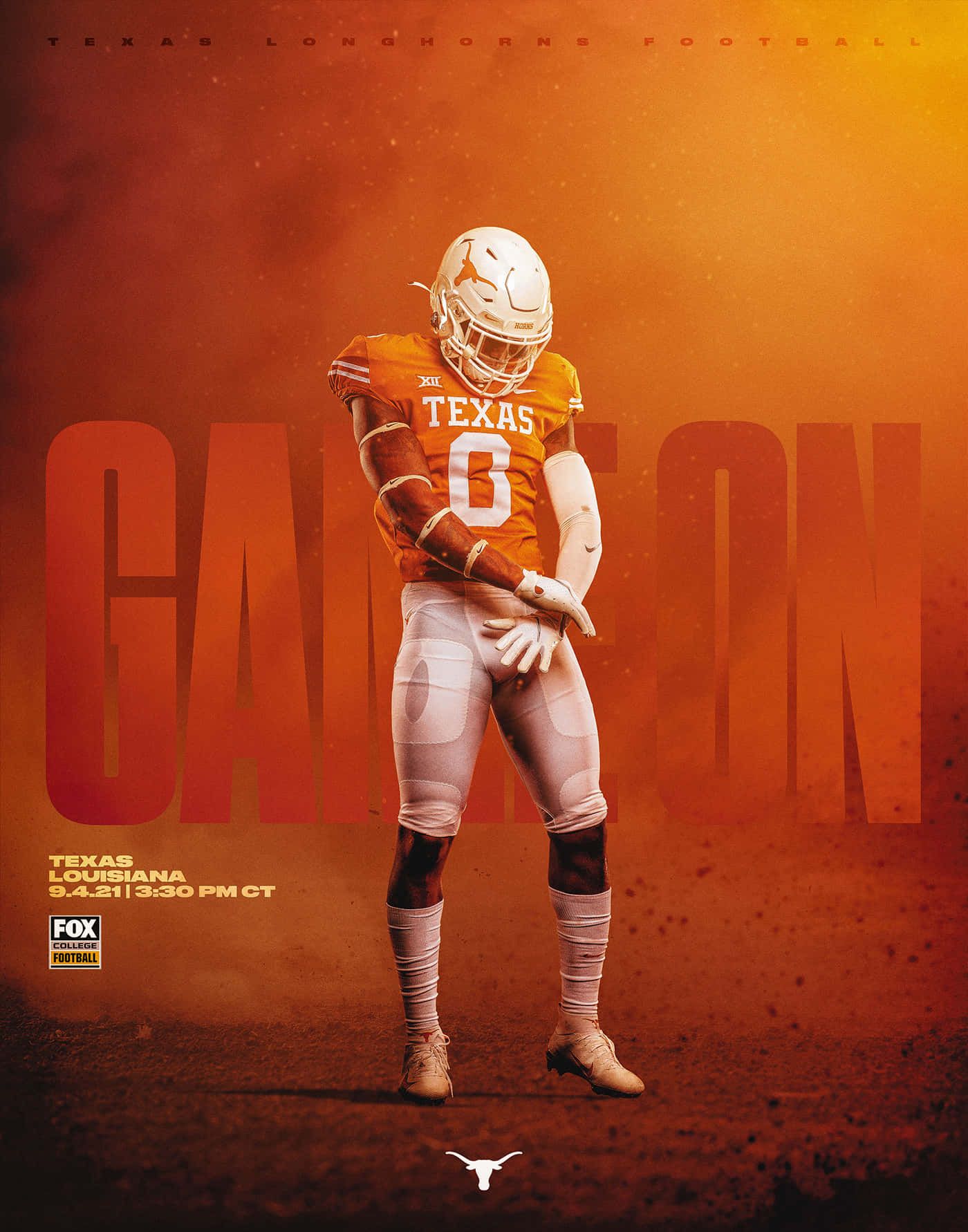 The Longhorns' game day poster for the 2020 season opener against TCU. - Longhorn
