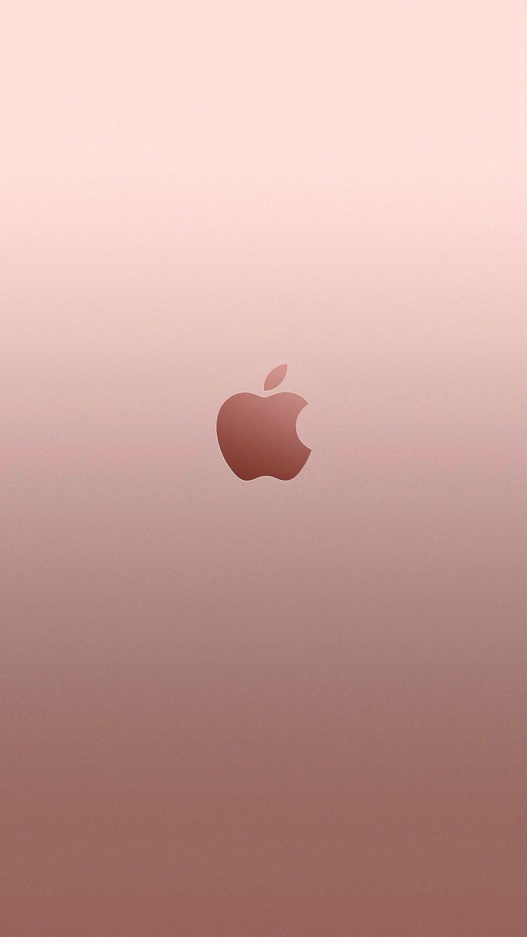 A pink apple logo on the wall - Gold, black rose
