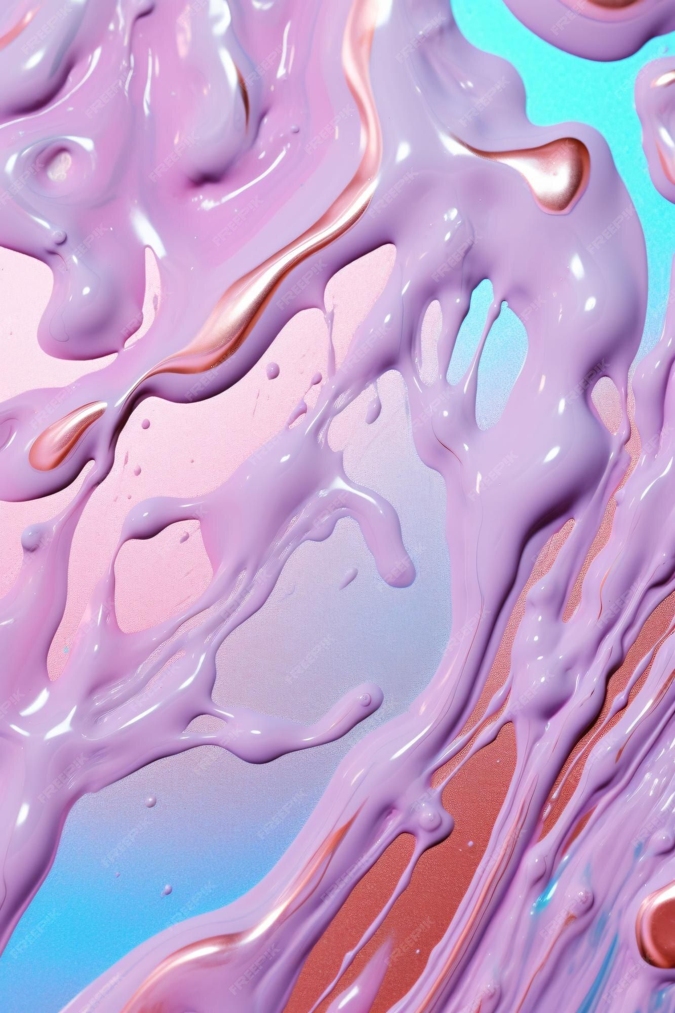 An abstract image of purple, pink and blue liquid - Slime