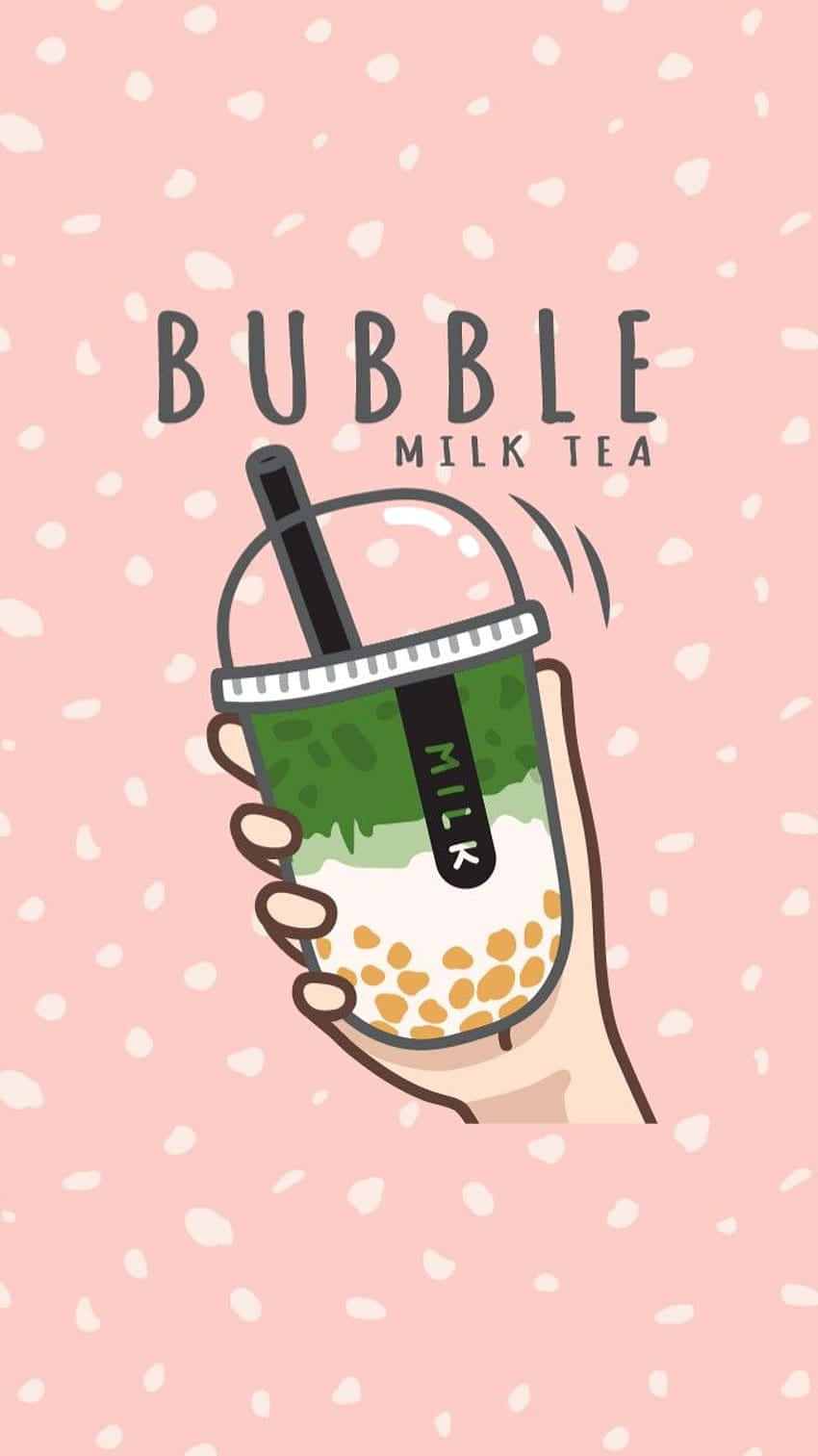 Download Bubble Cute Boba Tea Wallpaper