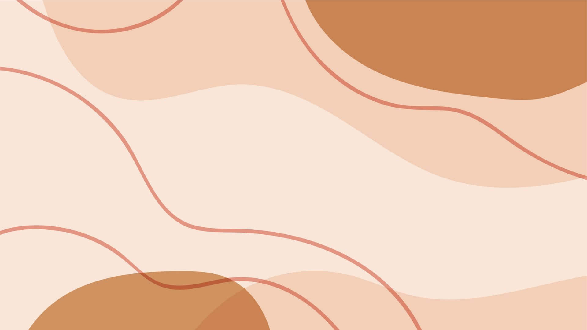 An abstract image with beige and brown curves - Terracotta, pastel, vector