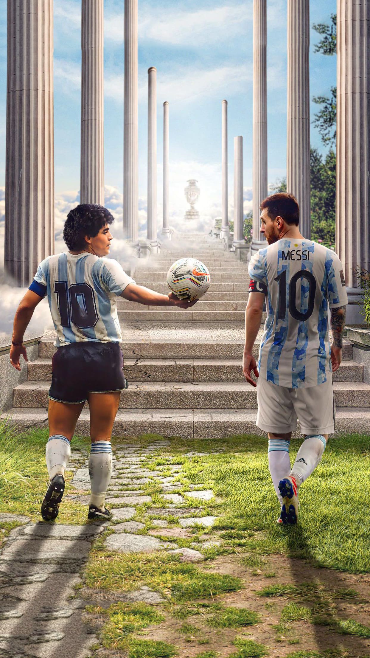 Lionel Messi and Diego Maradona in a new movie poster - Messi