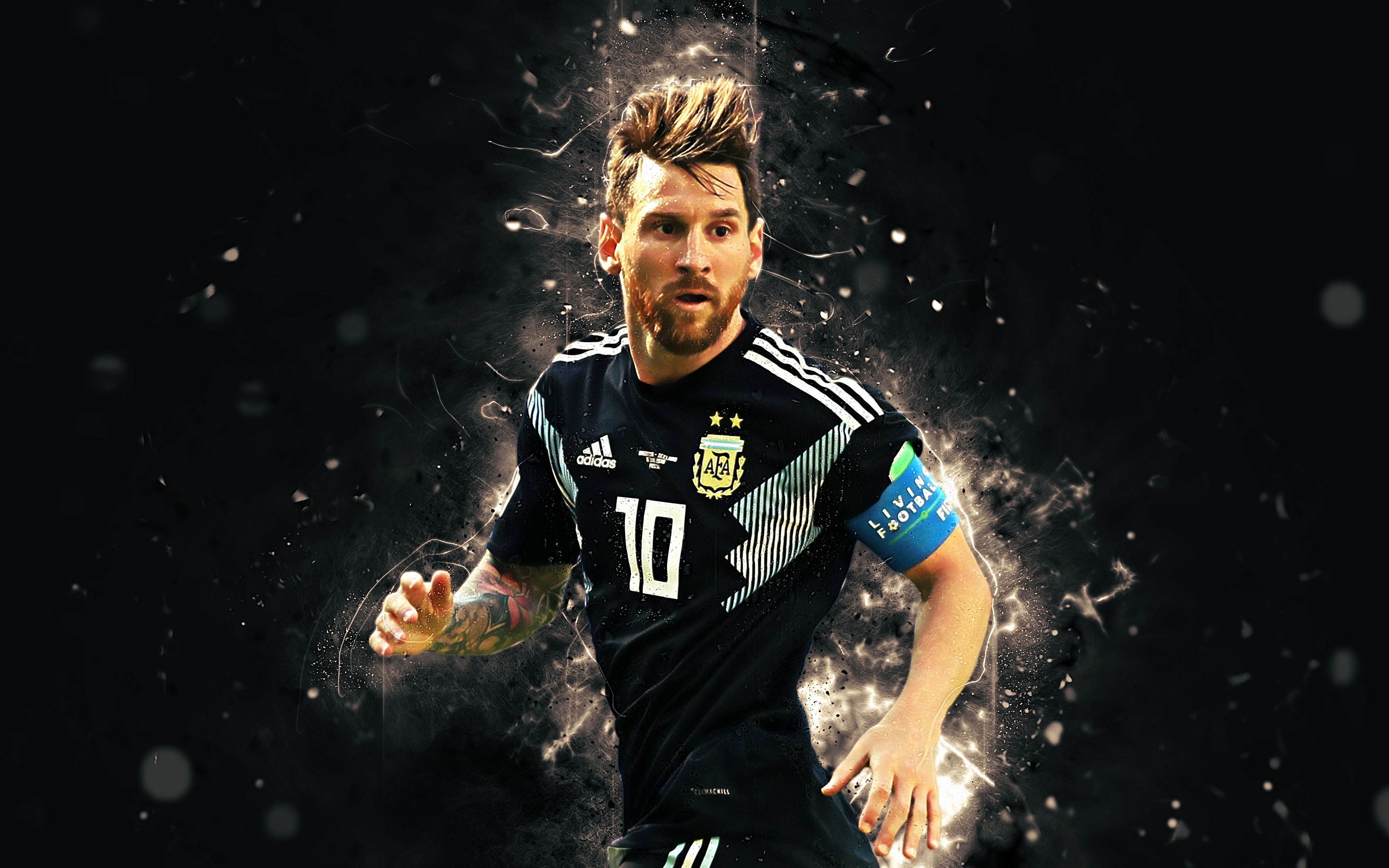 Lionel Messi Argentina 2018 Wallpaper Lionel Messi is a professional footballer who plays as a forward for Spanish club Barcelona and the Argentina national team. He was born on 24 June 1987 in Rosario, Argentina. Messi is widely regarded as one of the greatest footballers of all time. He has won numerous awards, including four Ballon d'Or awards, and is the current record holder for the most Ballon d'Or awards. Messi has also won numerous titles with both Barcelona and the Argentina national team. He is known for his dribbling, passing, and goal-scoring abilities, and is considered one of the best players in the world. - Messi