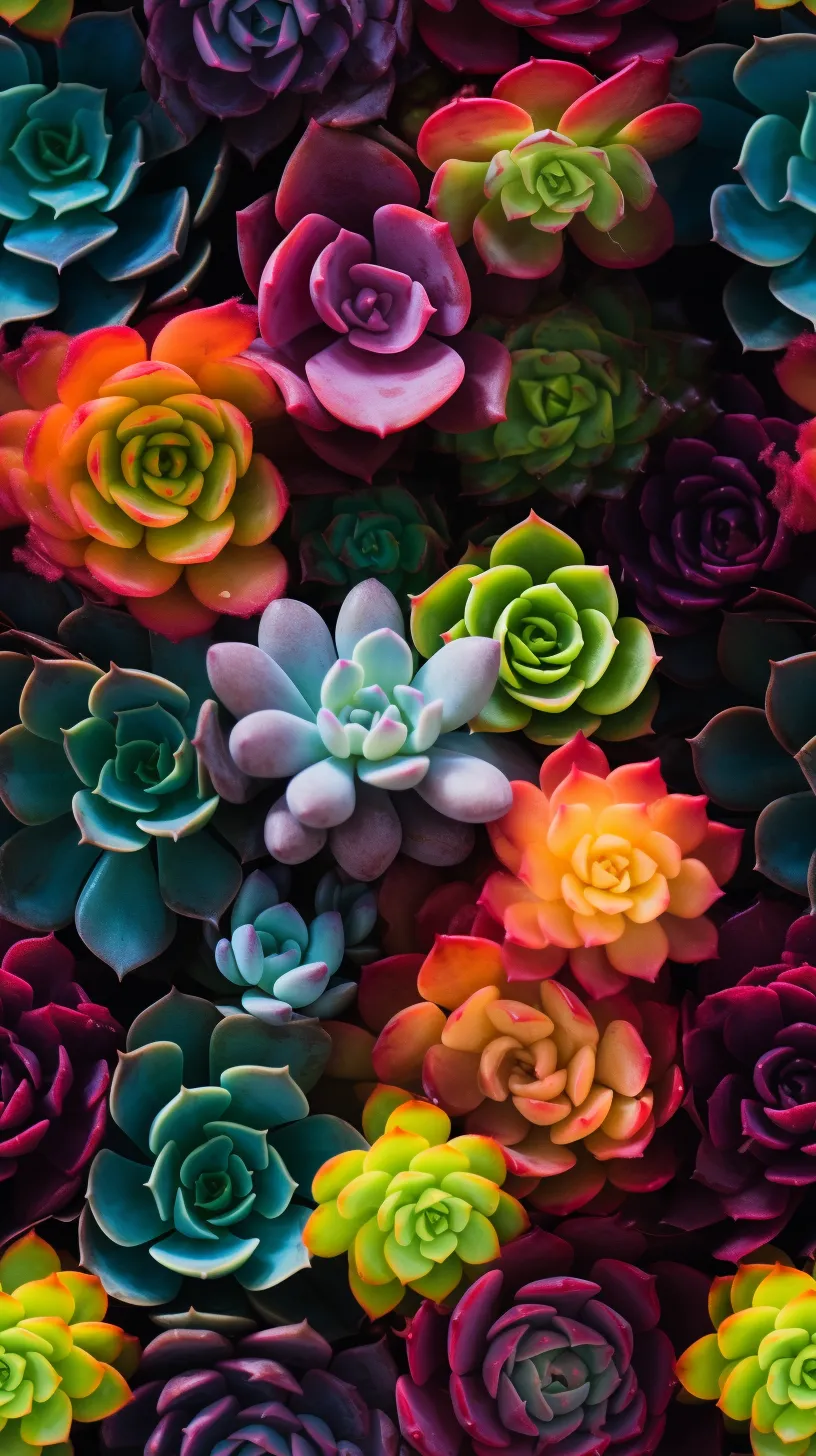 Rainbow succulents
