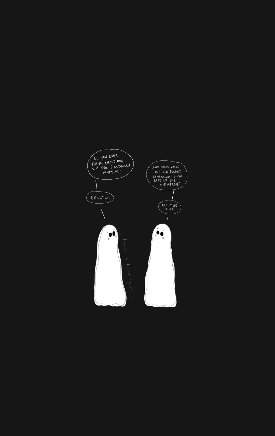Two ghosts talking to each other. - Ghost