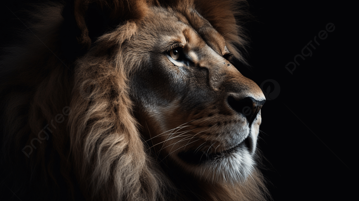 Lion With Black Background, Aesthetic Lion Picture Background Image And Wallpaper for Free Download