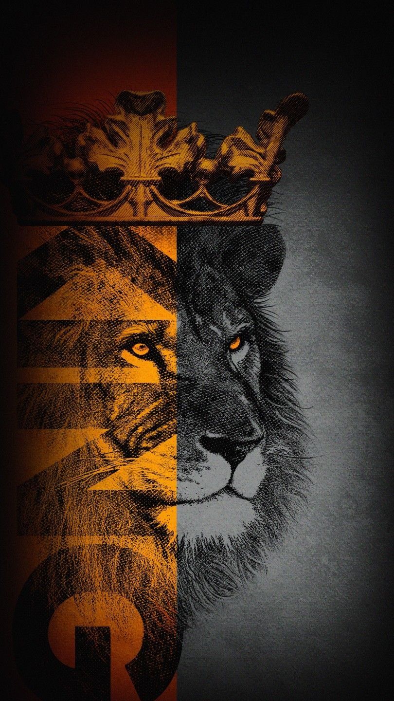Lion with crown aesthetic Wallpaper Download