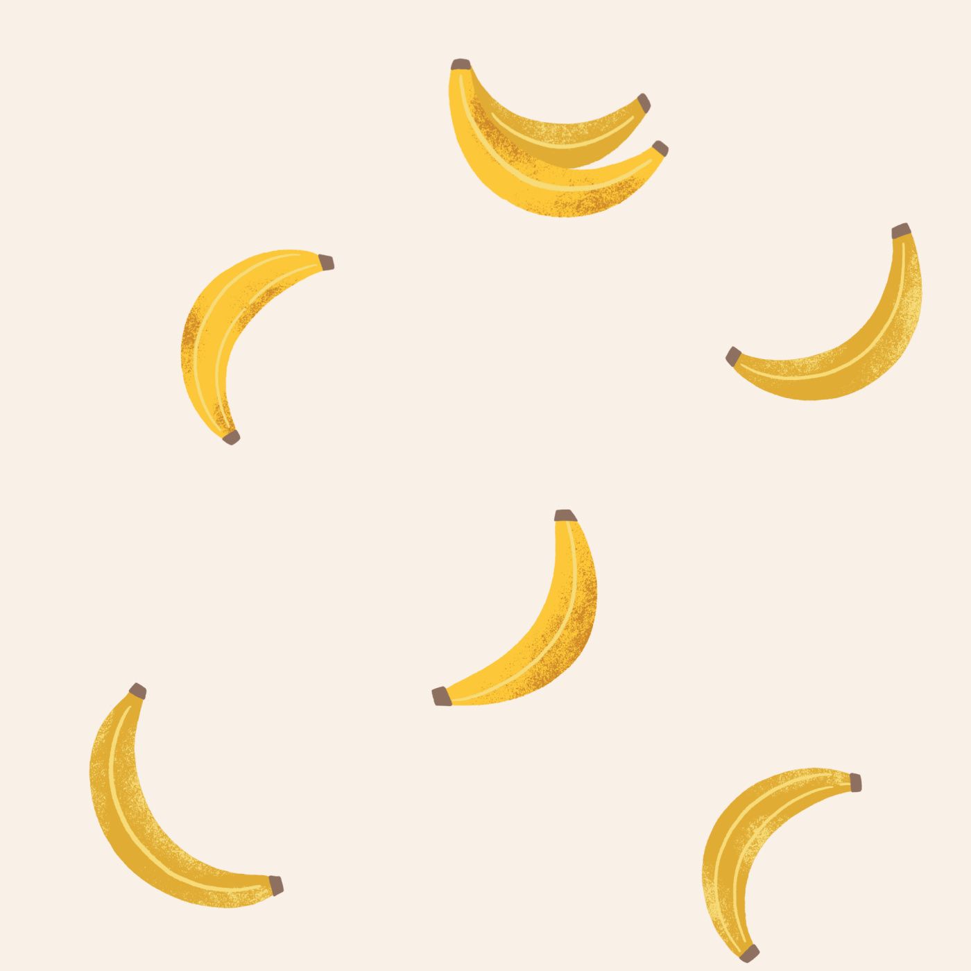 A pattern of bananas on a beige background - Banana