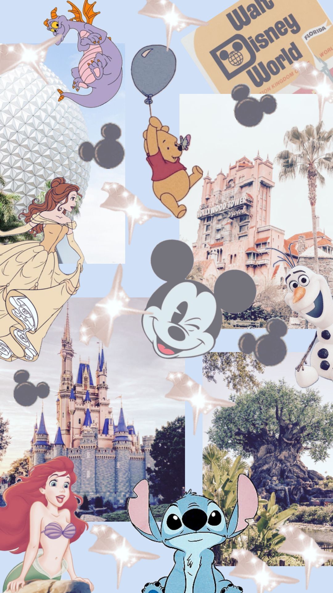 Disney Wallpaper aesthetic character Mickey Mouse Disney world wallpaper