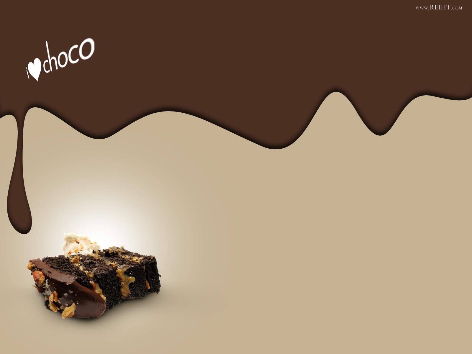 A chocolate bar with a piece of chocolate cake - Chocolate