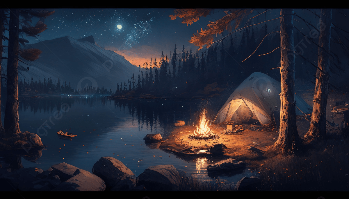 Camping Night Background Image, HD Picture and Wallpaper For Free Download