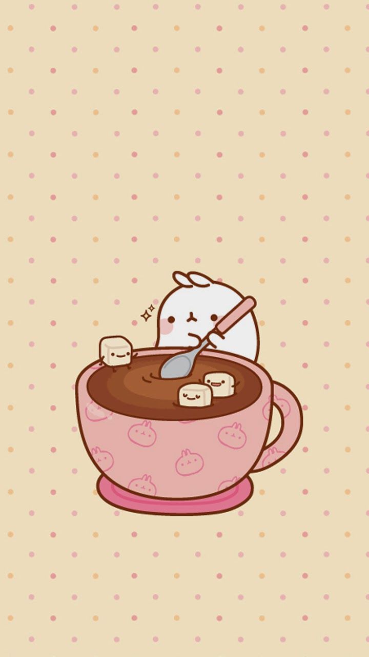 A cup of hot chocolate with marshmallows - Molang