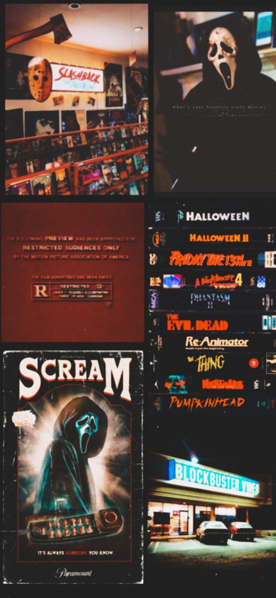 Scream Halloween and other horror movies - VHS