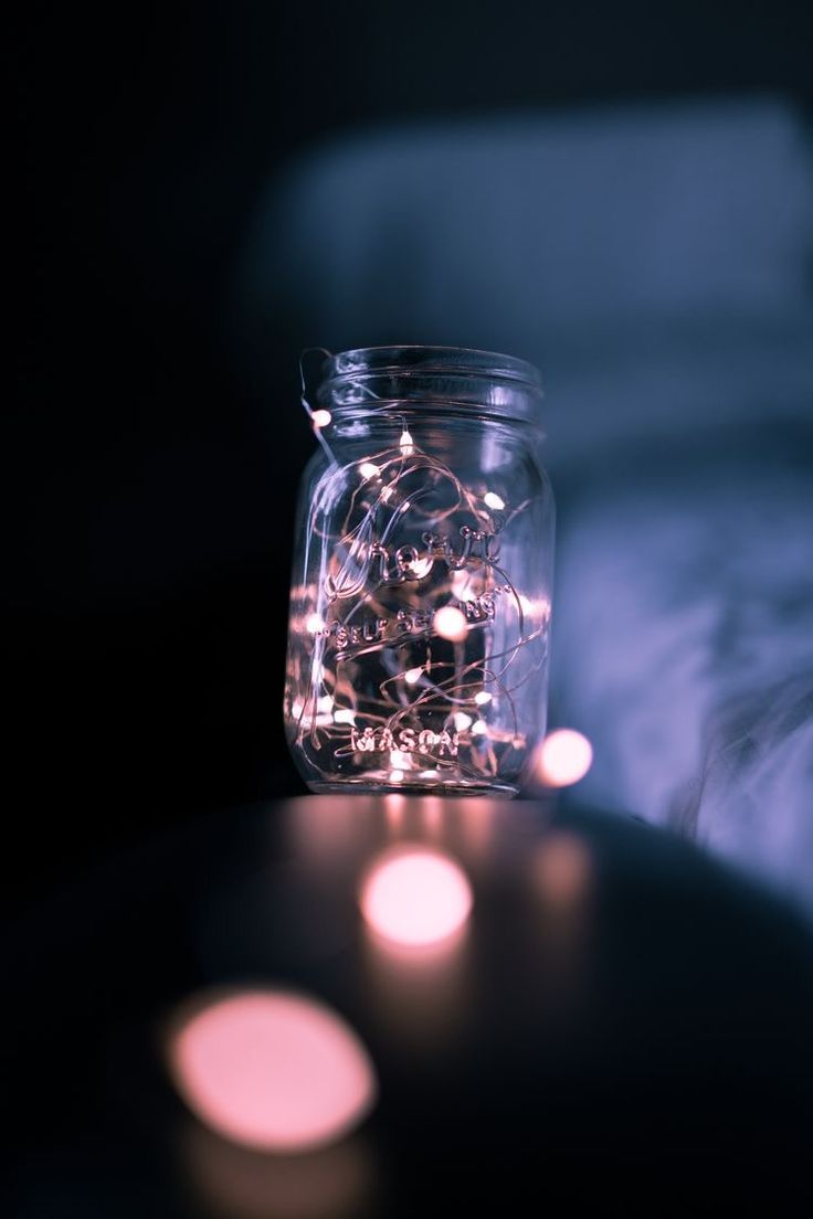 Fairy lights in a jar, Fairy lights, Mason jar lamp. - Fairy lights