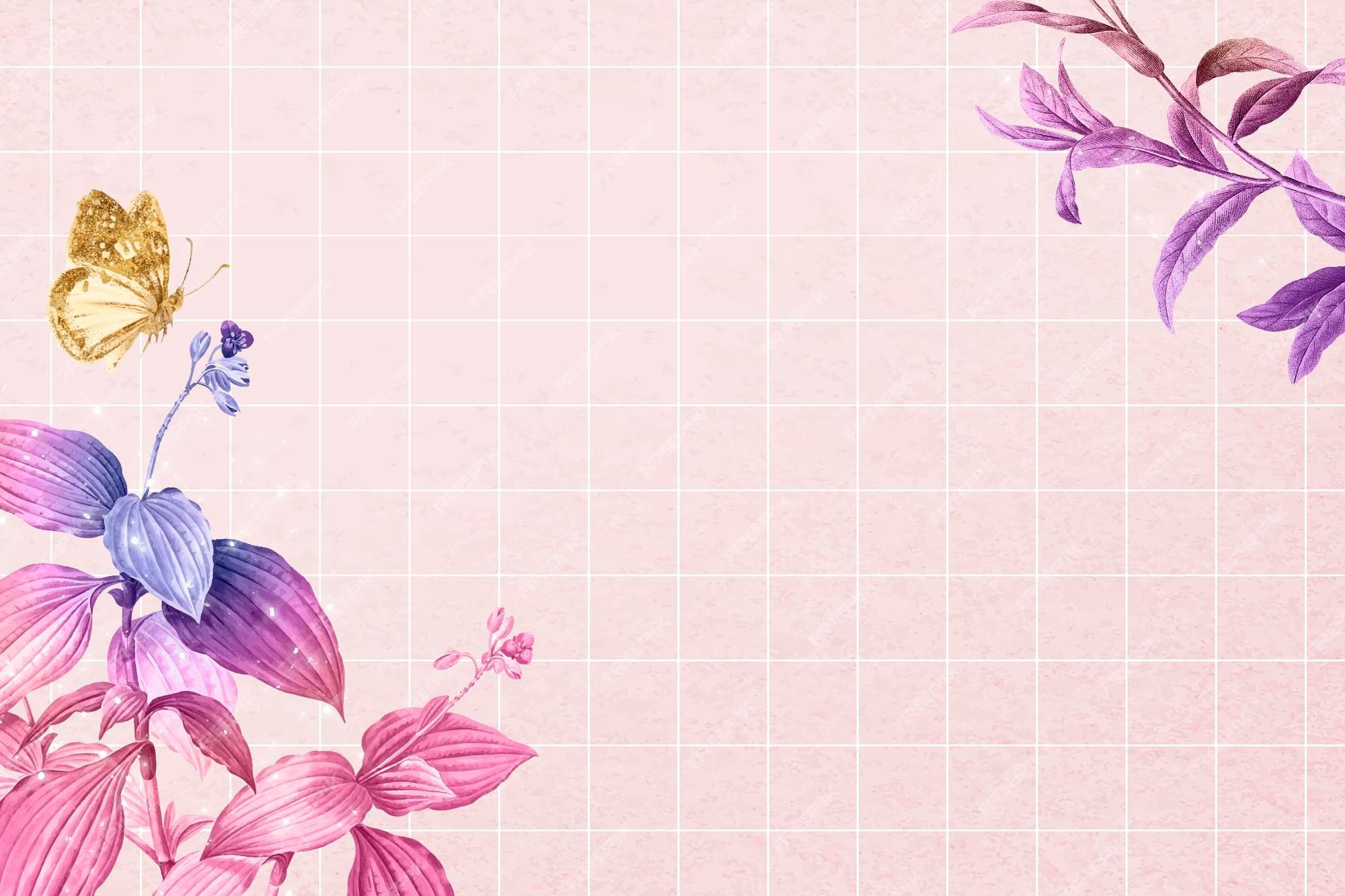 Free Vector. Flower background aesthetic border vector, remixed from vintage public domain image