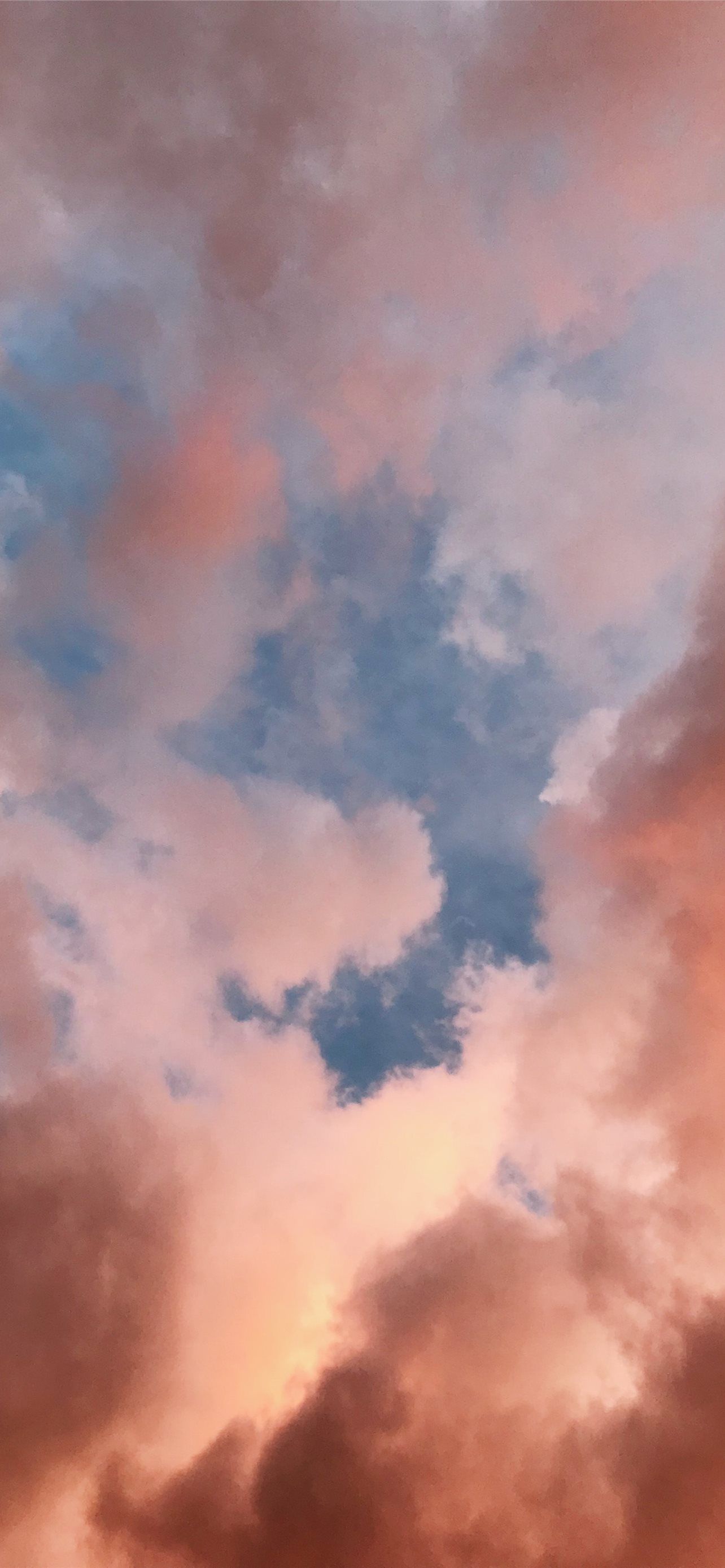 white clouds during golden hour iPhone Wallpaper Free Download