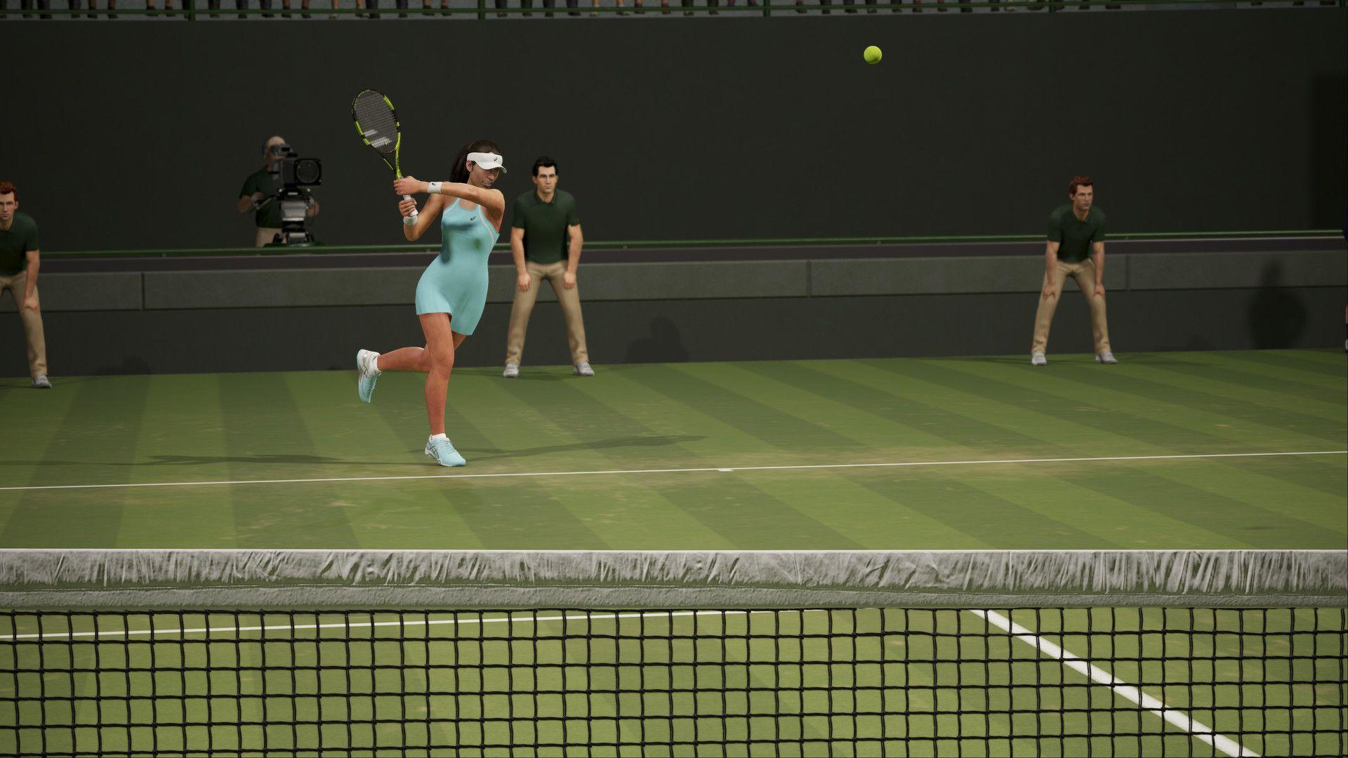 A player about to hit a forehand in the new AO Tennis 2 - Tennis