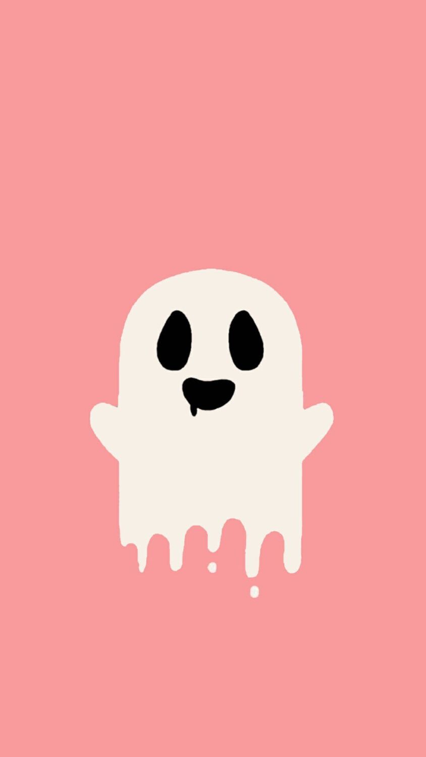 A ghost with a pink background - Ghost