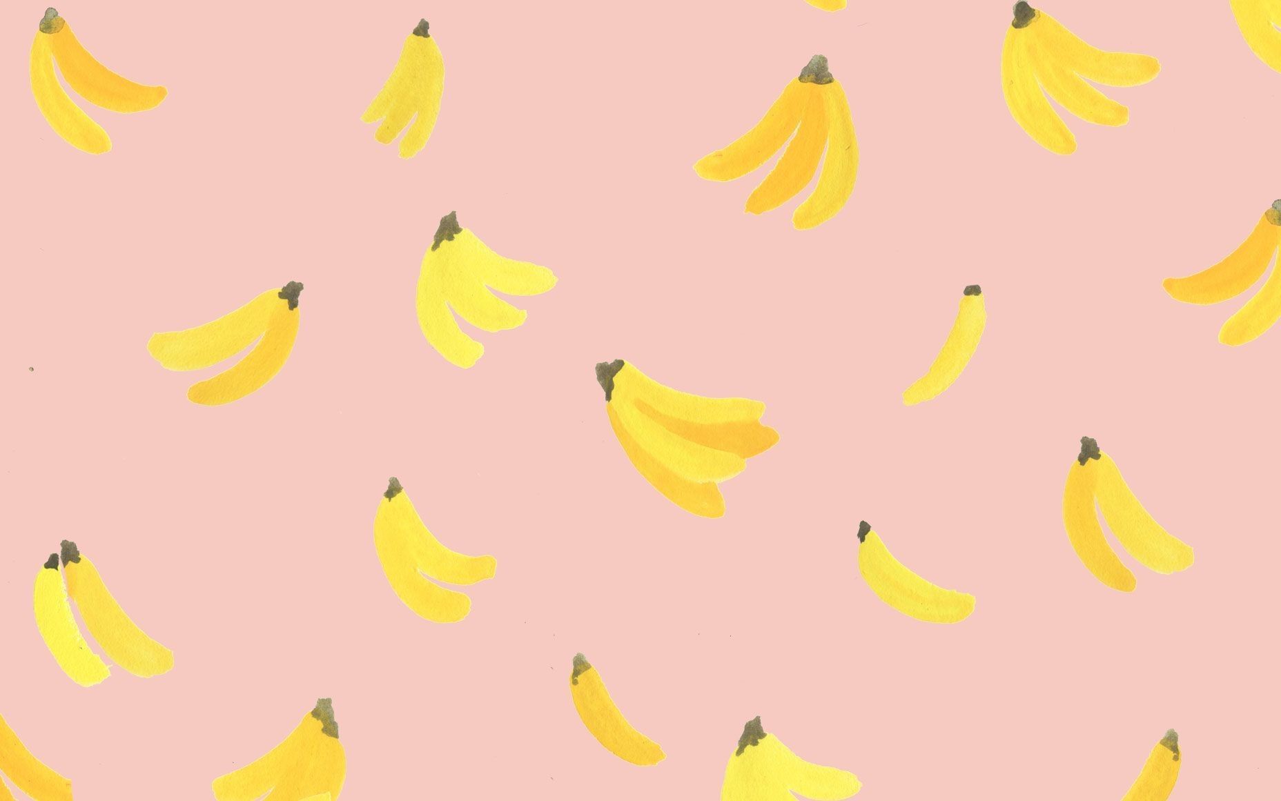 A pattern of bananas on a pink background - Banana