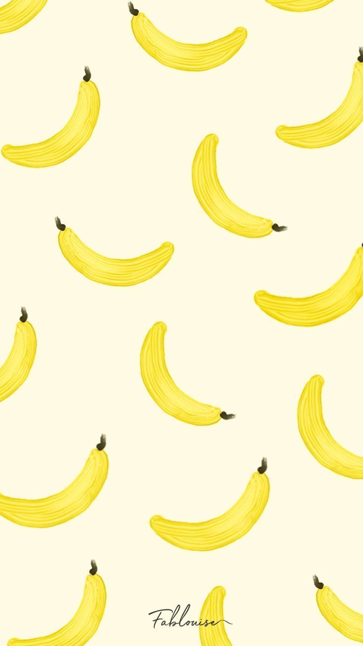 A pattern of bananas on beige background - Banana