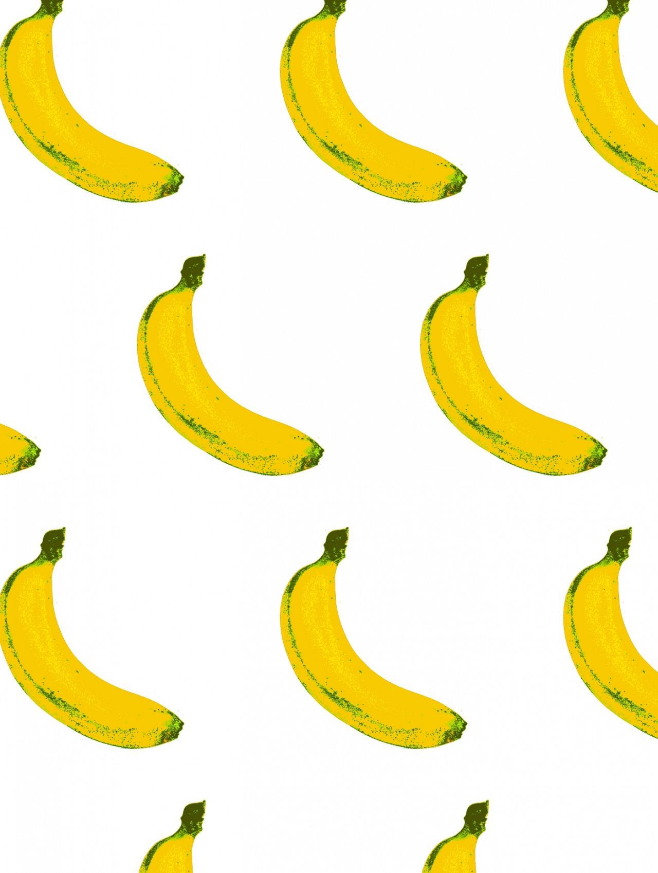 A pattern of bananas on a white background - Banana