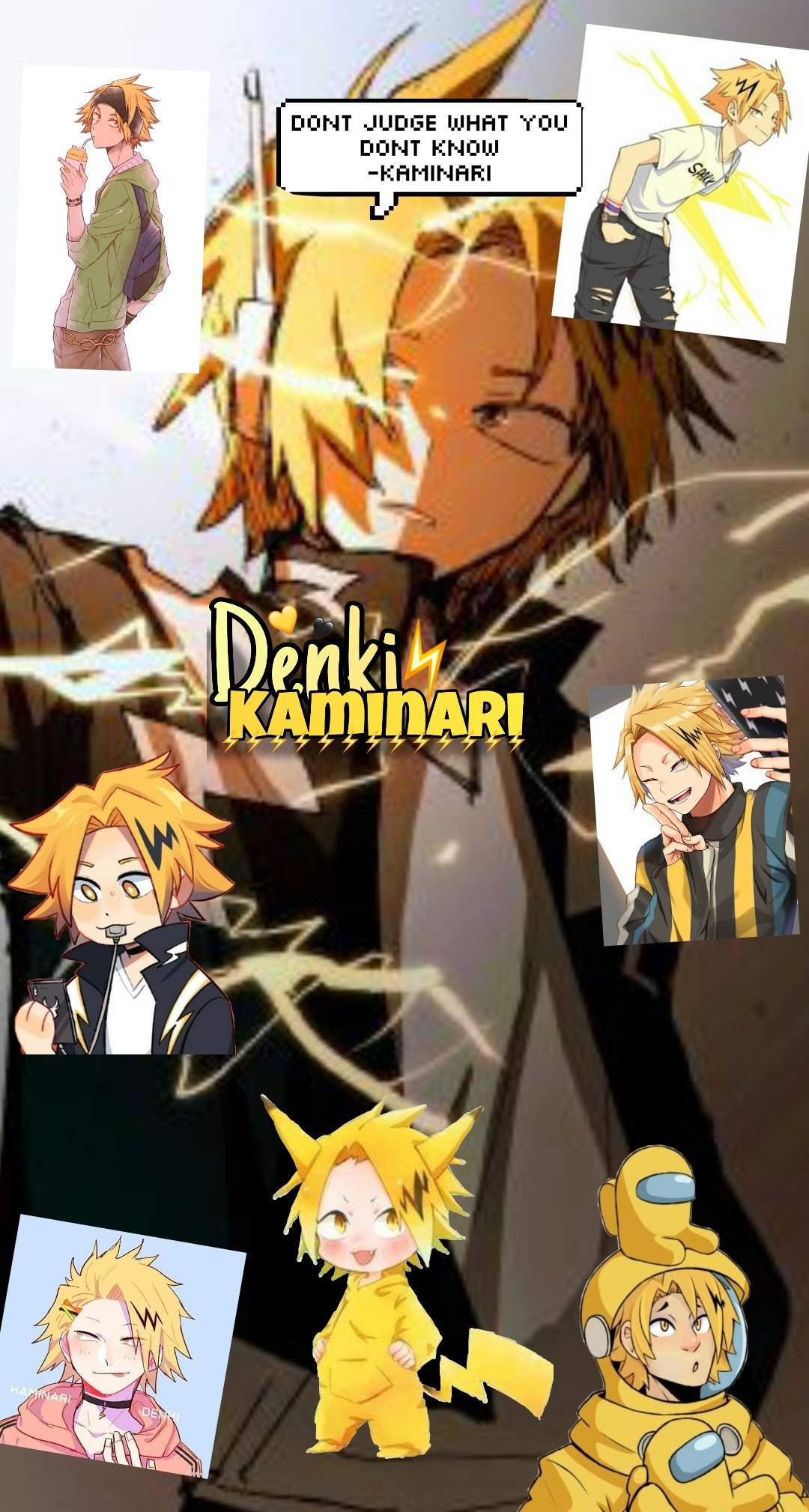 Denki Kaminari phone wallpaper. My Hero Academia Amino
