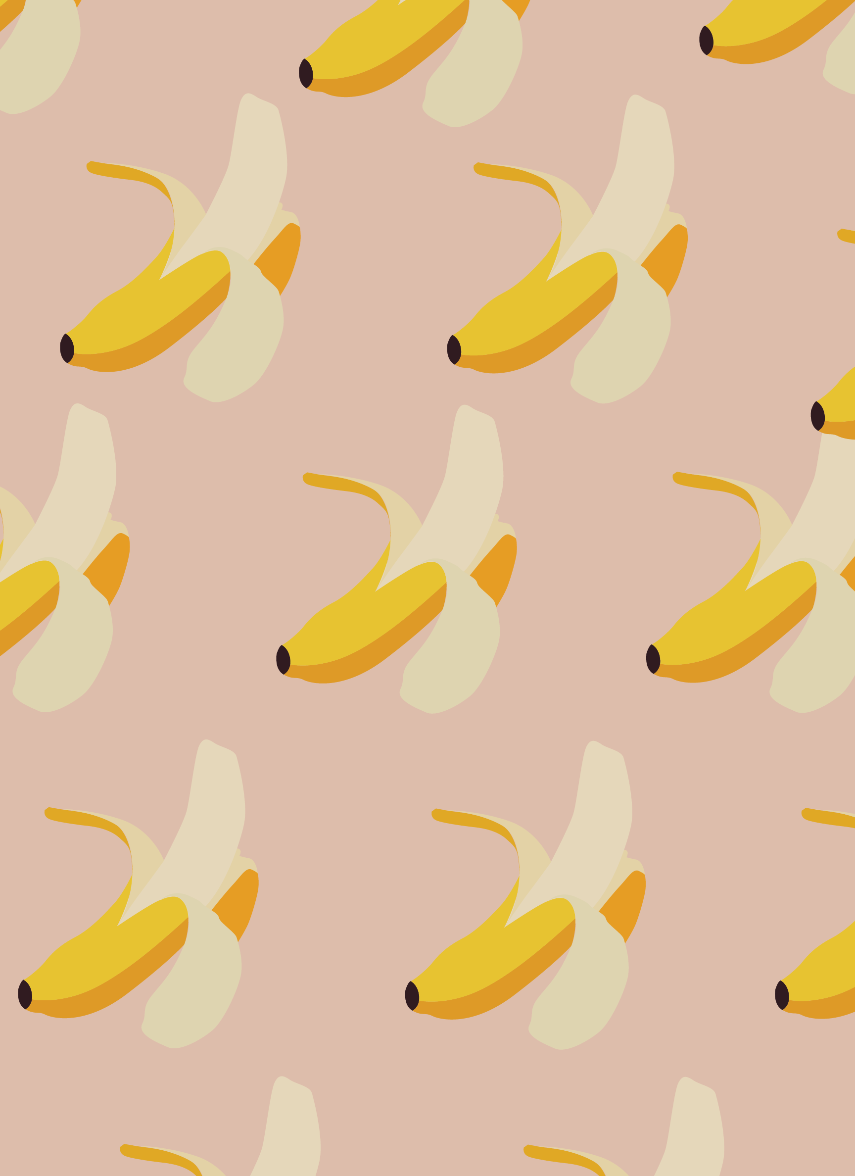 A pattern of bananas on pink background - Banana