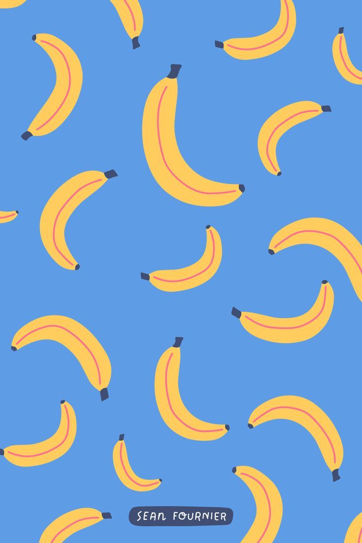 A blue background with yellow bananas - Banana