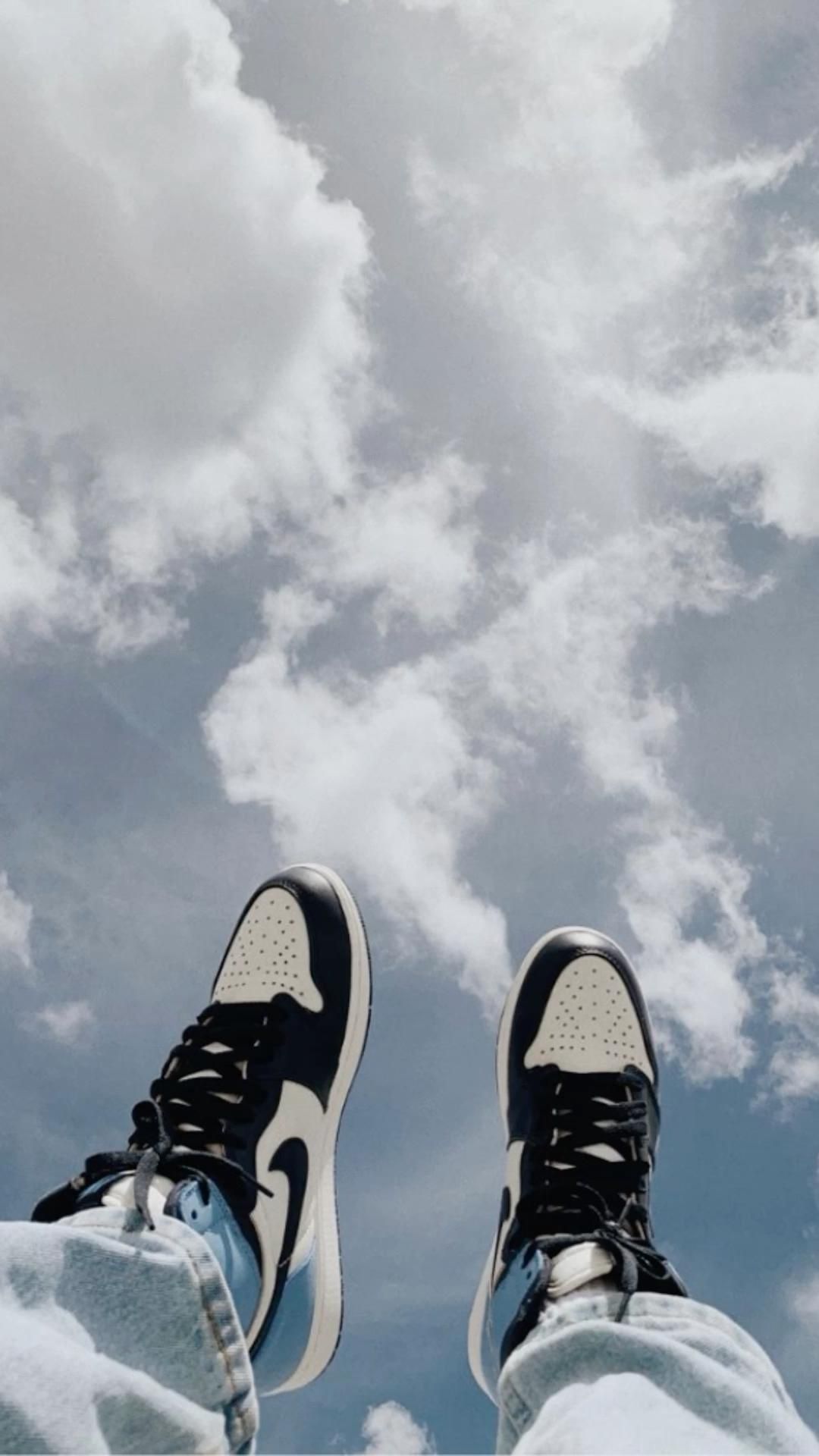 Nike shoes with a sky background - Air Jordan