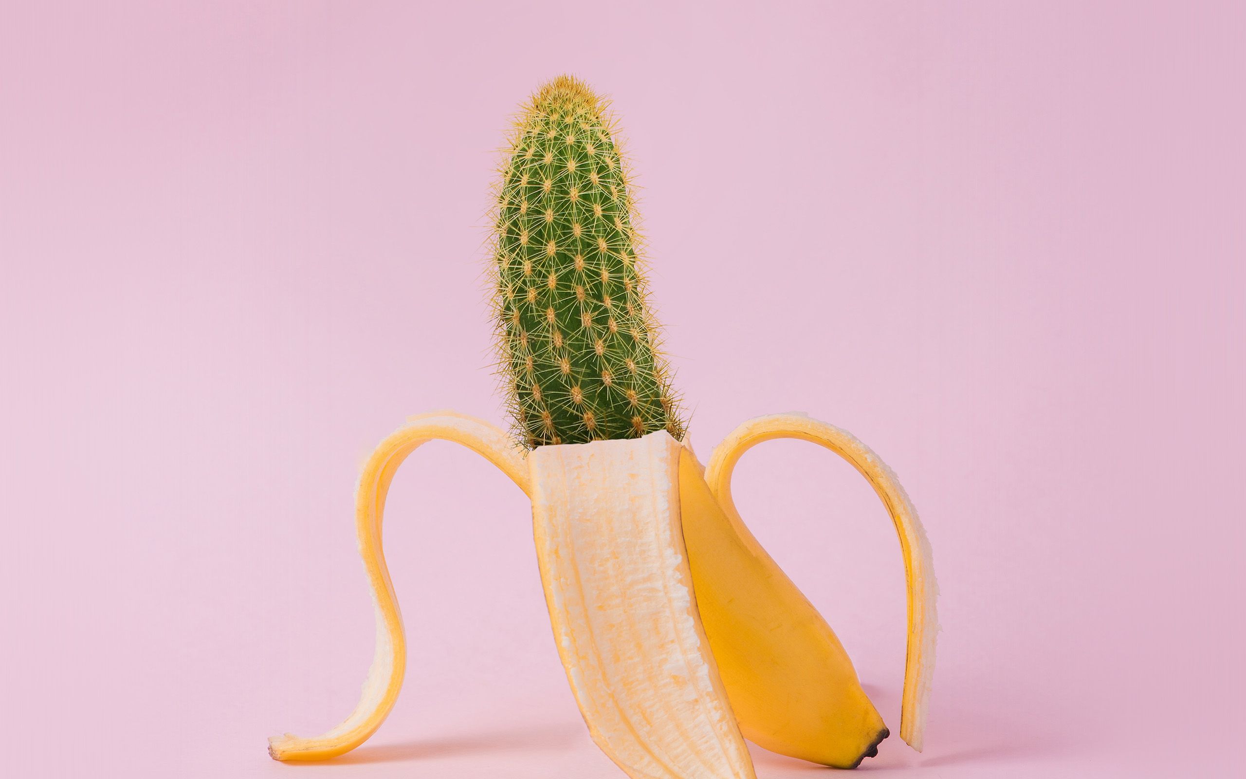 A banana that has been cut in half - Banana