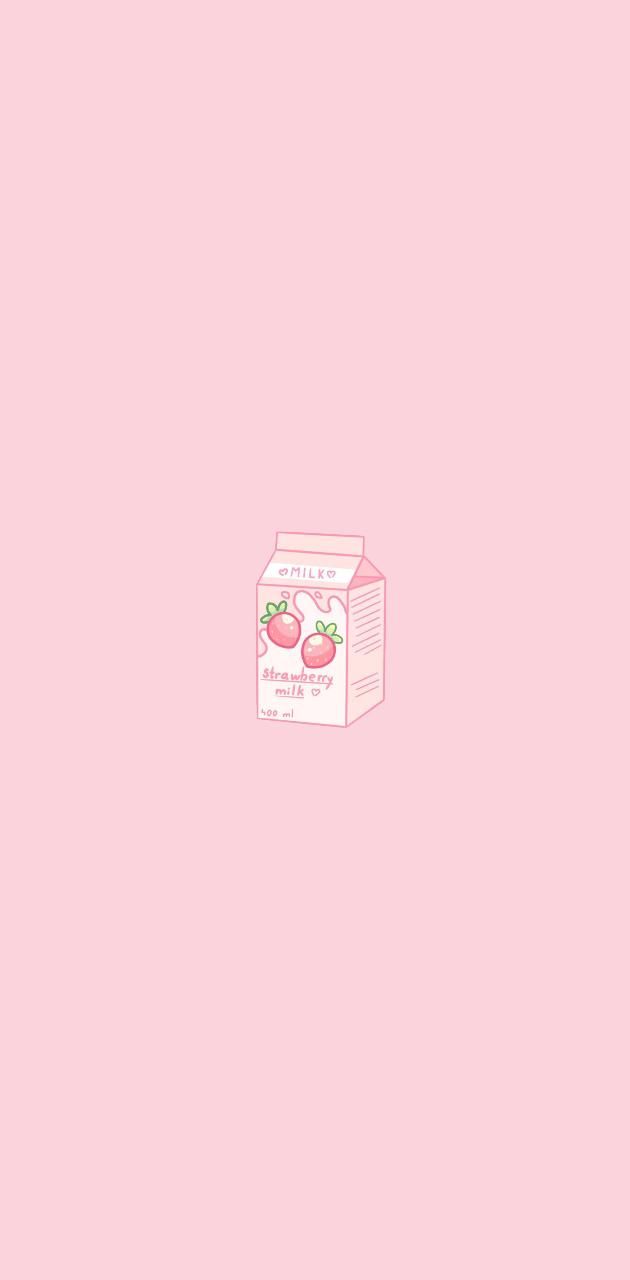 Strawberry milk wallpaper